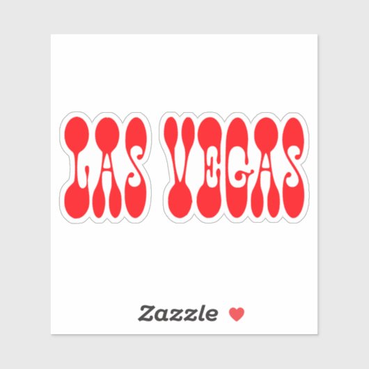 Sticker Las Vegas coloré (Feuille)