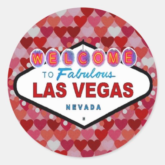 Sticker Las Vegas Hearts of Fun (Devant)