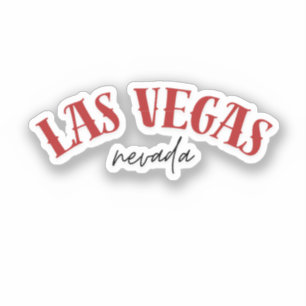 Sticker Las Vegas Nevada Rouge Cool