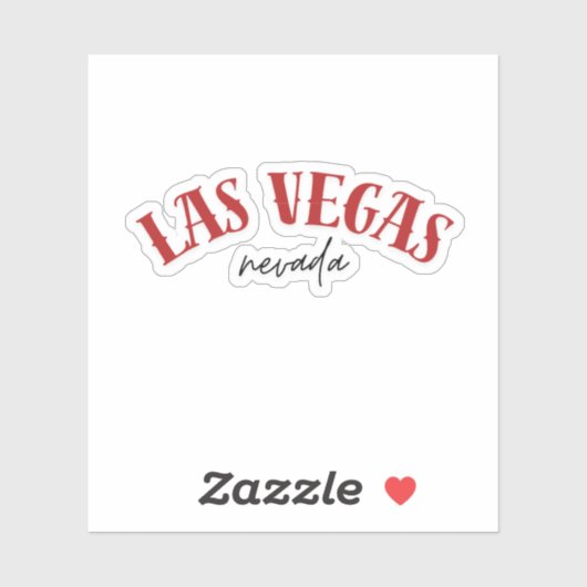Sticker Las Vegas Nevada | Rouge cool (Feuille)