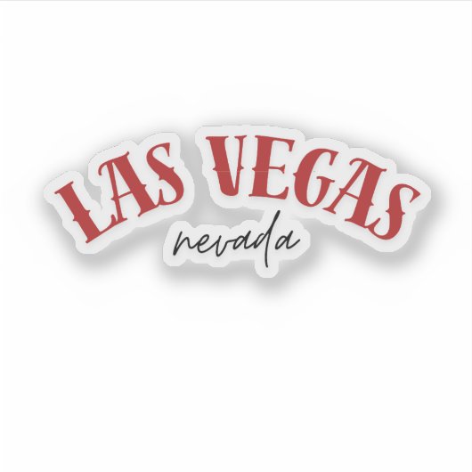 Sticker Las Vegas Nevada | Rouge cool (Devant)