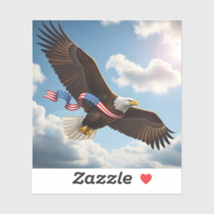 Sticker L'ascension de la liberté – Aigle patriotique du 4