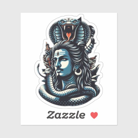 Sticker « L'ascension du Seigneur Serpent » (Feuille)