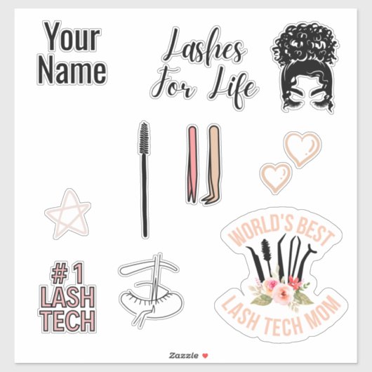 Sticker Lash Tech (Feuille)