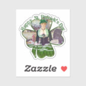 Sticker Lass Bartender St. Patrick's Day (Feuille)