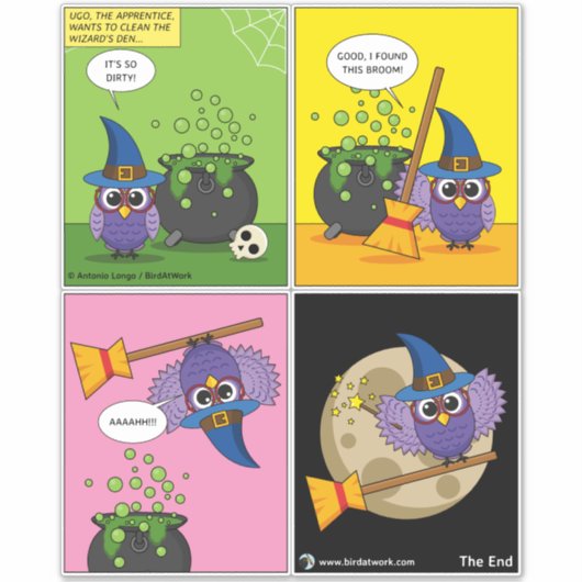 Sticker L'Assistant Apprentice - Cleaning Comic (Devant)
