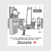 Sticker Late Library Book. Pénalité sévère pour les retour (Feuille)