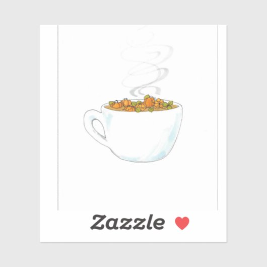 Sticker Latte de patchs citrouille (Feuille)