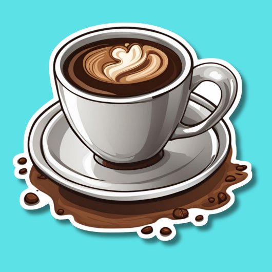 Sticker Latte Love Waterproof
