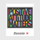 Sticker L'attitude positive est importante (Feuille)