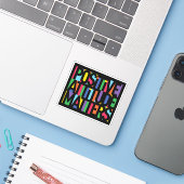 Sticker L'attitude positive est importante (Ordinateur portable avec iPhone)