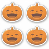Sticker Laughing Halloween Pumpkin, Set of 4 (Devant)