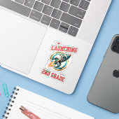 Sticker Launching into 2nd Grade -Back to School  (Ordinateur portable avec iPhone)