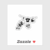 Sticker “Laundry Day in Space Minimal Cosmic Humor Design" (Feuille)