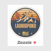 Sticker Launiupoko, Hawaï (Feuille)