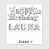 Sticker Laura Happy Birthday (Feuille)