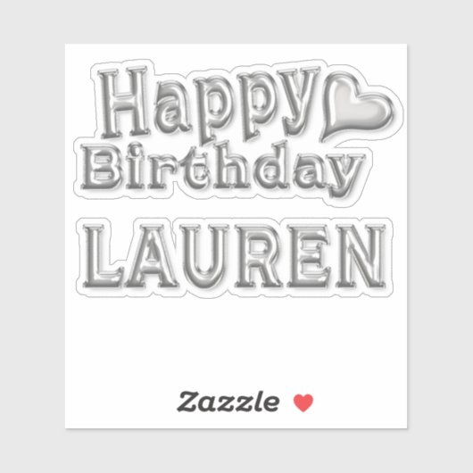 Sticker Lauren Happy Birthday (Feuille)