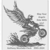 Sticker L'autocollant commémoratif de Ricky (Devant)