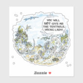 Sticker L'autocollant de contour de Tentacle (Feuille)