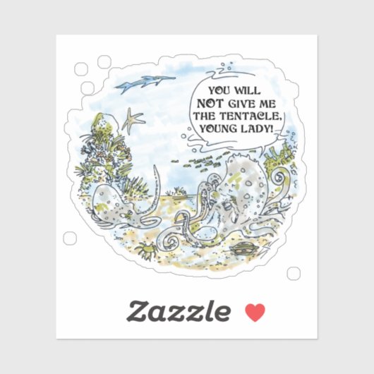 Sticker L'autocollant de contour de Tentacle (Feuille)