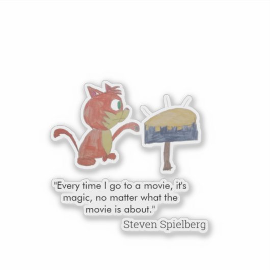 Sticker L'autocollant Kitty & Zoetrope (Devant)