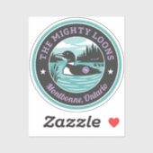 Sticker L'autocollant sarcelle des Mighty Loons (Feuille)