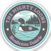 Sticker L'autocollant sarcelle des Mighty Loons (Recto)