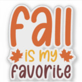 Sticker L'automne est ma saison préférée - Conception de c (Devant)