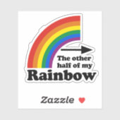 Sticker L'Autre Moitié de mon Arc-en-ciel (Gauche) (Feuille)