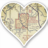 Sticker Lava Beds National Monument Map (Devant)