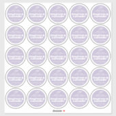 Sticker Lavande de bougie lavande violette feuille étiquet (Feuille)