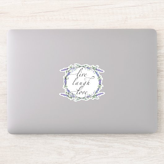 Sticker Lavande et Eucalyptus, Live Laugh Love (Ordinateur)