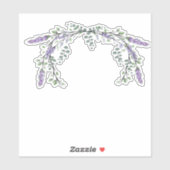 Sticker Lavande Eucalyptus violet vert fleuri feuillage (Feuille)