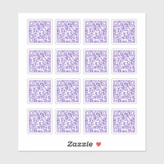 Sticker Lavande QR Code Laser Coupe Vinyle (Feuille)