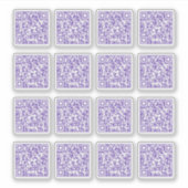 Sticker Lavande QR Code Laser Coupe Vinyle (Devant)