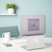 Sticker Lavande QR Code Laser Coupe Vinyle (Ordinateur portable sur le bureau)