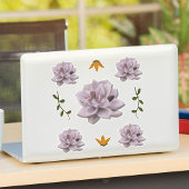 Sticker Lavande souple Echeveria succulent tiré à la main