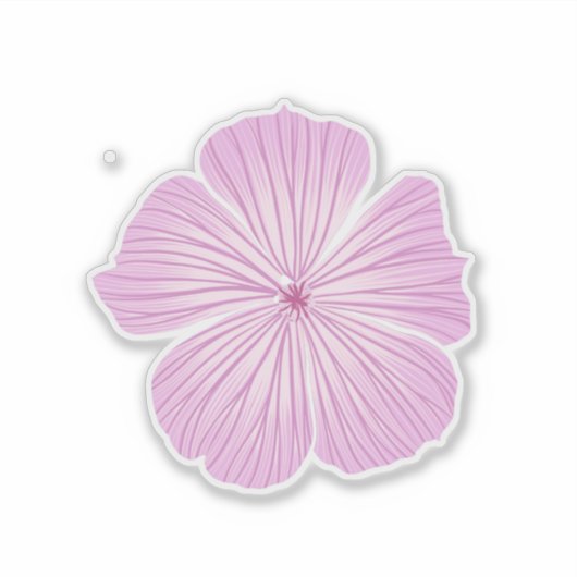 Sticker Lavatère rose unique (Devant)