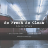 Sticker Lave-linge entreprise véhicule de publicité entrep (Devant)