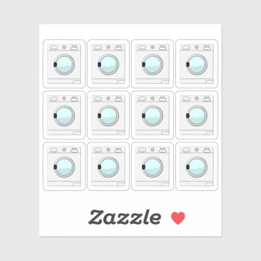 Sticker Lave-linge Lave-linge Nettoyage des tâches Planifi (Feuille)