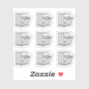 Sticker Lave-vaisselle Laver les vaisselles Corvées Rappel