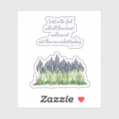 Sticker Lavender Garden Design. Un verset encourageant. (Feuille)