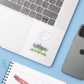 Sticker Lavender Garden Design. Un verset encourageant. (Ordinateur portable avec iPhone)
