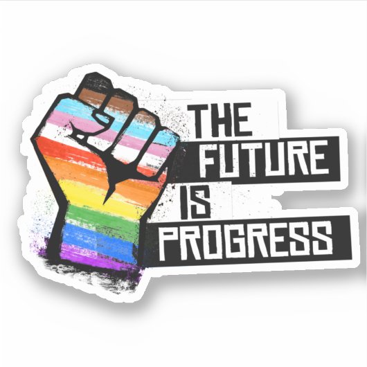 Sticker L'avenir est progrès (Devant)