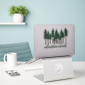 Sticker L'aventure Attend La Forêt Des Grands Pins (Ordinateur portable sur le bureau)