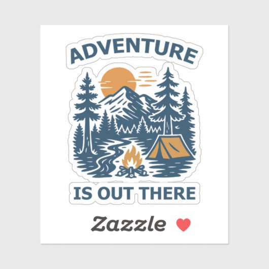 Sticker L'aventure est là (Feuille)