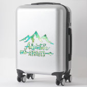 STICKER L'AVENTURE VOUS ATTEND (Sur valise)