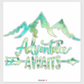 STICKER L'AVENTURE VOUS ATTEND (Feuille)