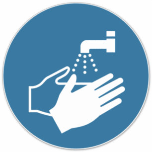 Sticker Laver votre signe mains