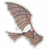 Sticker L'avion de la machine volante de Leonardo Da Vinci (Devant)